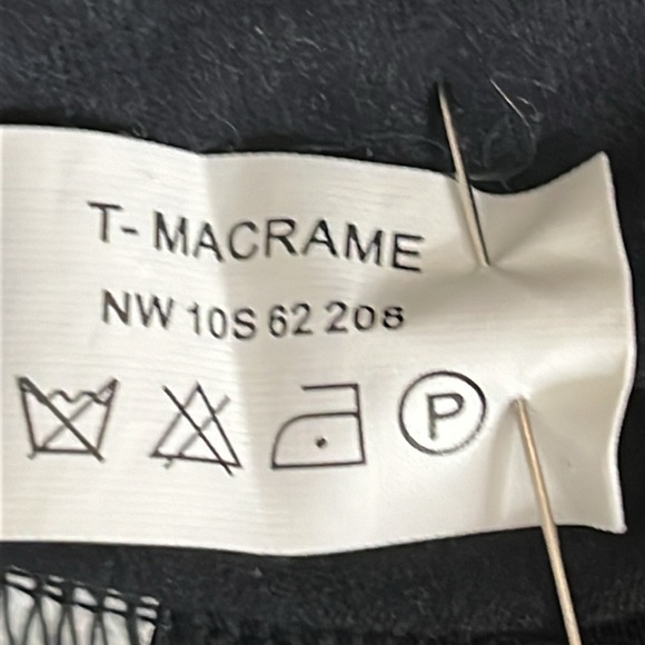 Anteprima Macrame & Beads Long Sleeve Knit Top in Black - Size Small - Picture 8 of 10